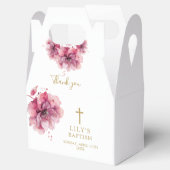 ほこりエレガントバラ水彩色フローラバプテスマ フェイバーボックス (オープン)