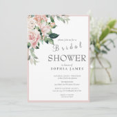 ほこりエレガントバラ赤面牡丹ブライダルシャワー 招待状 (スタンド正面)