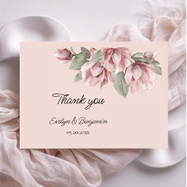 ほこりエレガントバラ赤面結婚ズ サンキューカード