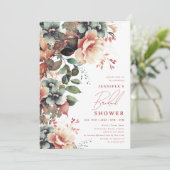 ほこりエレガント秋秋フローラブライダルシャワー 招待状 (スタンド正面)