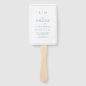 ほこりエレガント青の書道モノグラム計画 ハンドファン (正面)