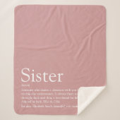 ほこりガーリーバラピンクおもしろいシスター定義 シェルパブランケット (正面)