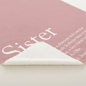 ほこりガーリーバラピンクおもしろいシスター定義 シェルパブランケット (3/4)