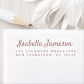 ほこりスタイリッシュバラスクリプトホワイト差出人住所 ラベル (インサイチュ)