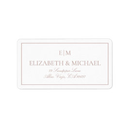 ほこりスタイリッシュバラモノグラム結婚ズ差出人住所 ラベル