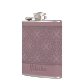 ほこりパーソナライズされたバラパターン フラスク (左)