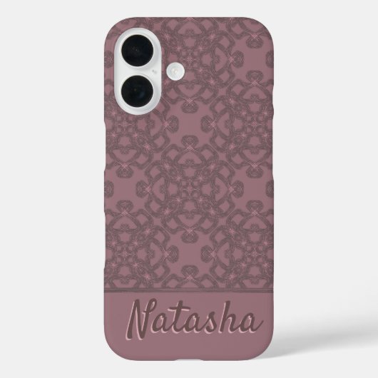ほこりパーソナライズされたバラパターン Case-Mate iPhoneケース (裏面)