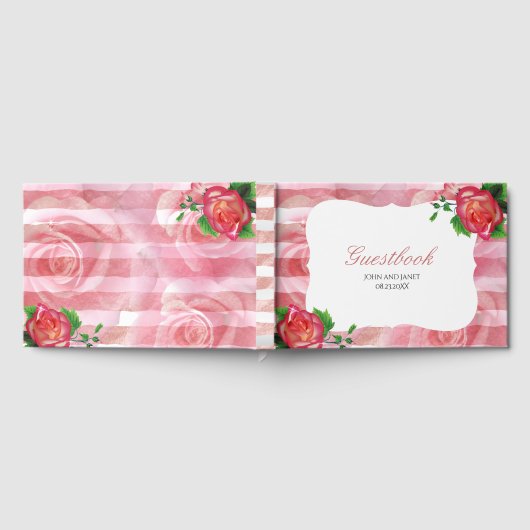 ほこりビクトリアンバラフローラ結婚ズ ゲストブック (全面)