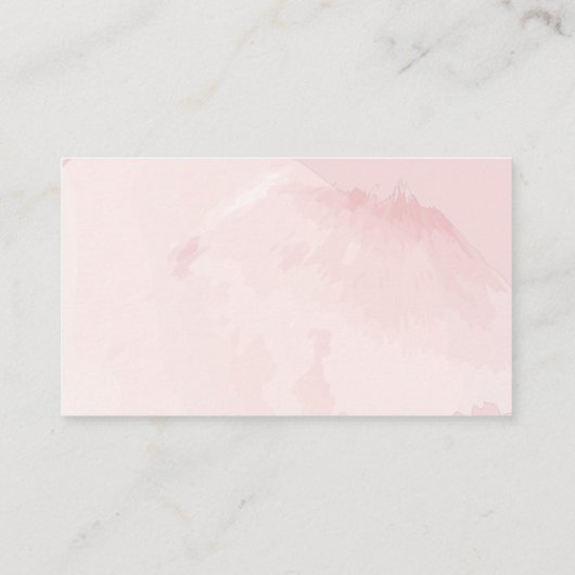ほこりピンクのバラの水彩ギフト登録カード エンクロージャーカード (裏面)