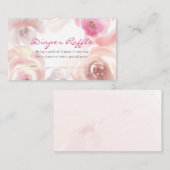 ほこりピンクのバラの水彩 赤ちゃんおむつくじチケット エンクロージャーカード (正面/裏面)