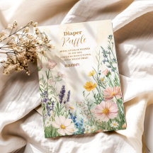 ほこりピンクのワイルドフラワーベイビーが咲くおむつくじ引き