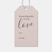 ほこりピンク 手作りで愛を込めて ギフトタグ (正面)