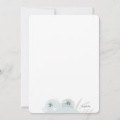ほこりブルーの水彩写真招待状 招待状 (裏面)