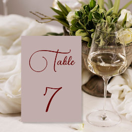 ほこりミニマルバラ テーブルナンバー