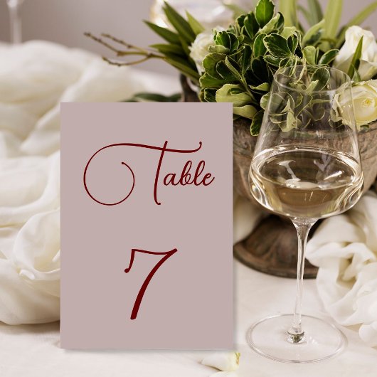 ほこりミニマルバラ テーブルナンバー