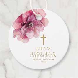 ほこりモダンのバラ水の色のフローラ聖なる聖餐式 フェイバータグ