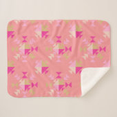 ほこりモダンの三角形パターンバラ シェルパブランケット (正面(横))