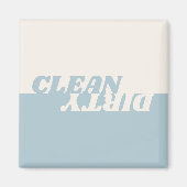 ほこりモダンの多い青ベージュの汚れた食洗機 マグネット (正面)