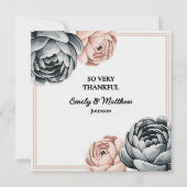 ほこりモダンバラデザイナーサンキューカード サンキューカード (正面)