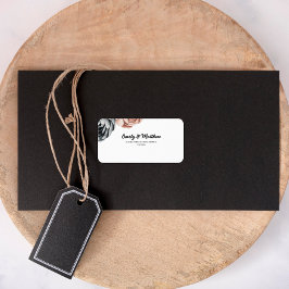 ほこりモダンバラデザイナー差出人住所ラベル ラベル