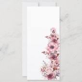 ほこりモダンバラピンク結婚式 プログラム (裏面)