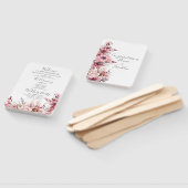 ほこりモダンバラピンク結婚式 プログラム ハンドファン (組立なし)