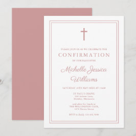 ほこりモダンバラピンク縁どの確認 招待状