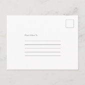 ほこりモダンバラピンク花模様保存日 案内ポストカード (裏面)