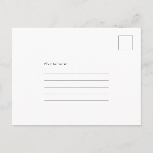 ほこりモダンバラピンク花模様保存日 案内ポストカード (裏面)