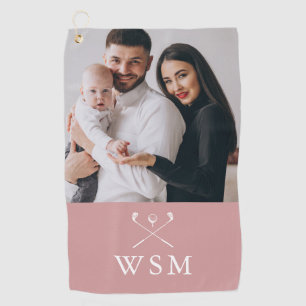 ほこりモダンバラモノグラムフォトゴルフクラブ ゴルフタオル