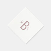 ほこりモダンバラモノグラム結婚ズ スタンダードカクテルナプキン (角)