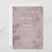 ほこりモダンバラ押葉した結婚 招待状 (正面)