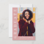 ほこりモダンバラ看護卒業発表 サンキューカード (正面)