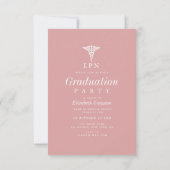 ほこりモダンバラ看護卒業発表 サンキューカード (裏面)