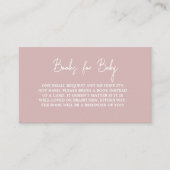 ほこりモダンバラ赤ちゃんシャワー予約リクエスト エンクロージャーカード (正面)