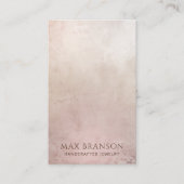 ほこりモダンピンクのネックレス表示カード 名刺 (正面)