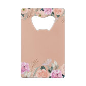 ほこりモノグラムのピンクフローラ クレジットカード栓抜き (裏面)