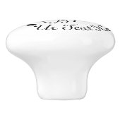 ほこり渦巻き旋回で飼育するステンシルブラックホース セラミックノブ (側面)