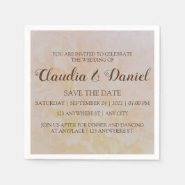 ほこエレガントシンプルの牡丹フローラ結婚式 スタンダードカクテルナプキン