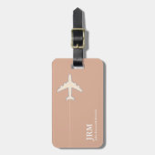 ほこパーソナライズされたのフェミニンバラ飛行機旅行 ラゲッジタグ (正面縦)