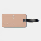 ほこパーソナライズされたのフェミニンバラ飛行機旅行 ラゲッジタグ (裏面横)