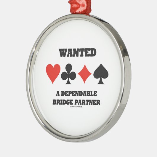 ほしいと思いました信頼できる橋パートナー(カードスーツ)が メタルオーナメント (左)