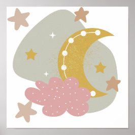 ほっお洒落と月の風景。 ポスター