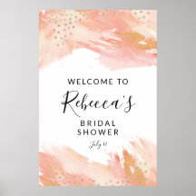 ほっこりとゴールドのウェルカムサイン 結婚式＆シャワー