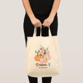 ほっこりシーズンの収穫の花 名前入り トートバッグ (正面(商品))