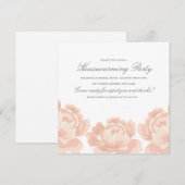 ほっこりピンクのバラの新築祝いパーティー招待状 招待状 (正面/裏面)