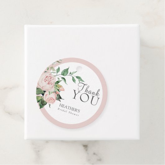 ほっこりピンクの芍薬 ブライダルシャワープレゼントタグ フェイバータグ (インサイチュ)