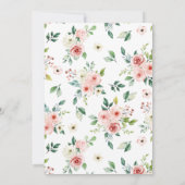 ほっこりピンクの花のファミリー トラディション ベビーシャワー 案内状 (裏面)