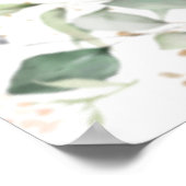 ほっこりフラワーの森の動物ベイビーシャワーのお出迎え ポスター (角)