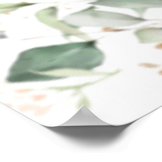 ほっこりフラワーの森の動物ベイビーシャワーのお出迎え ポスター (角)